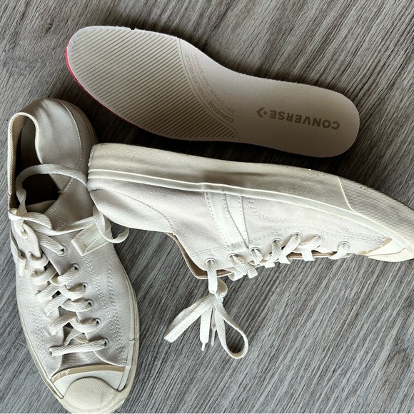 Converse- jack Purcell sneaker, off-white color, size 10 - Picture 2 of 2